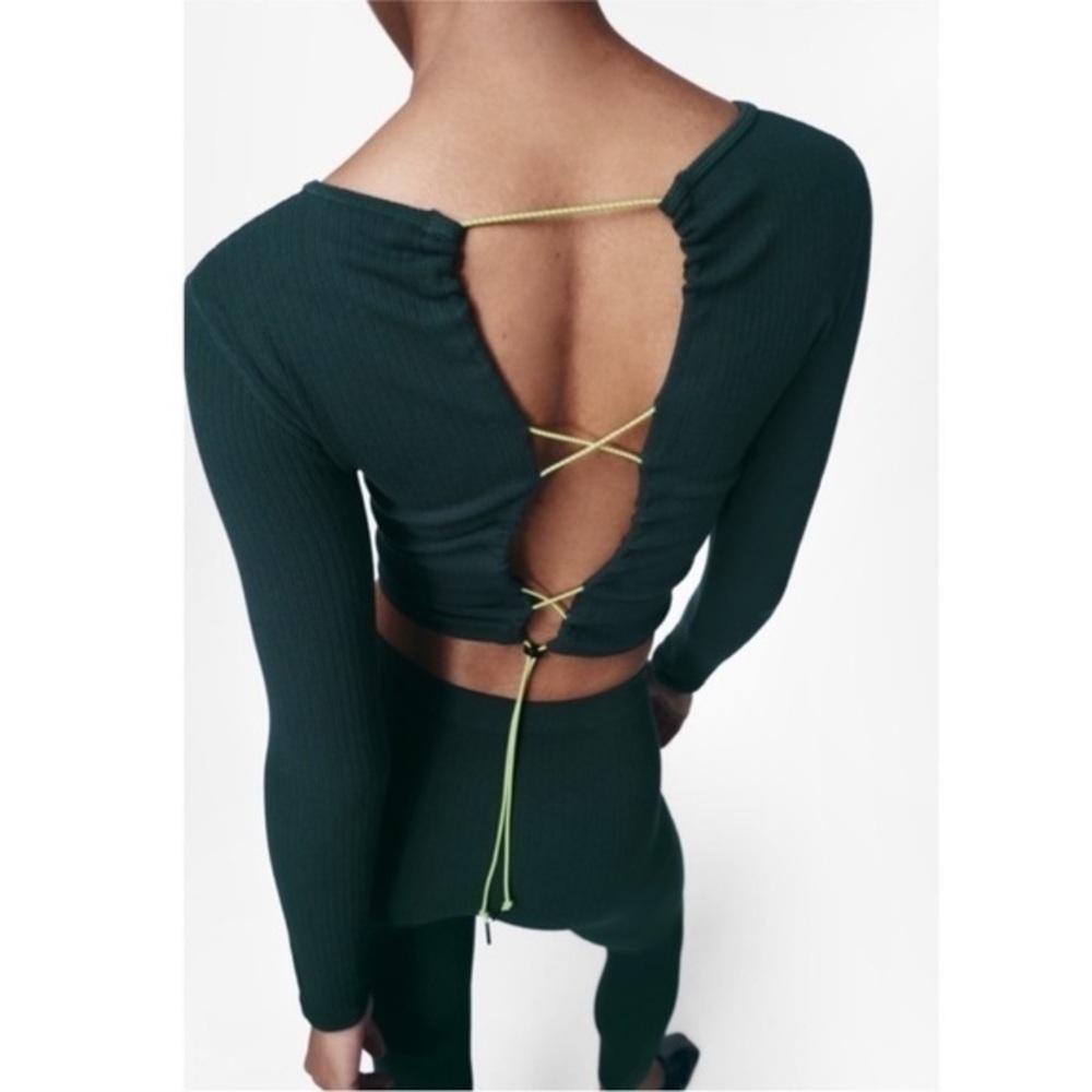 Zara | Criss-Cross Open Back Shirt | NWOT